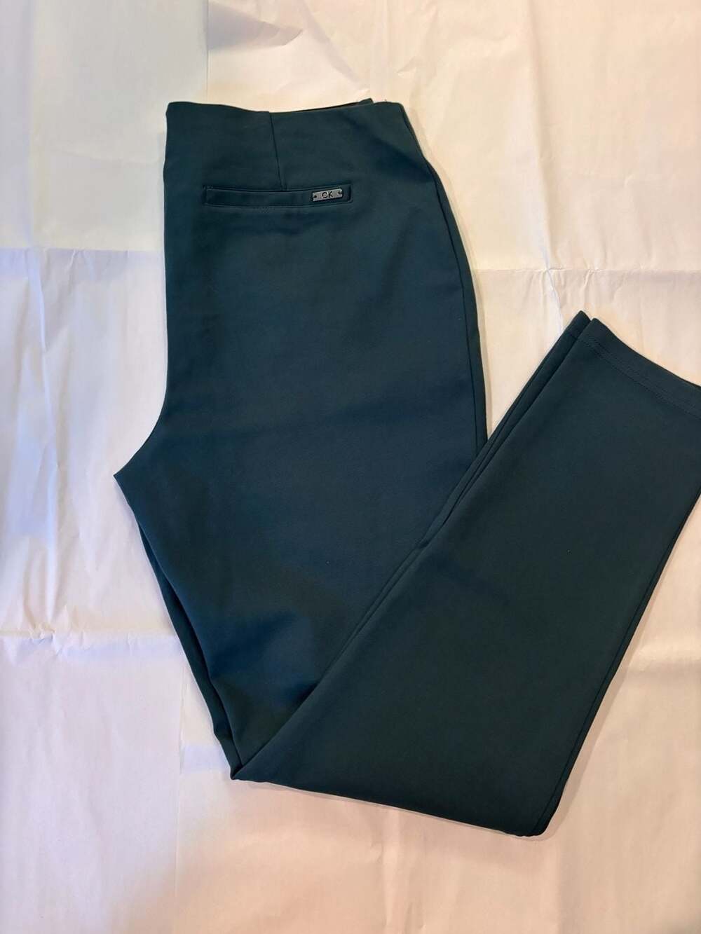 Calvin Klein Women's Dark Green Stretch Dress Pants Size 8